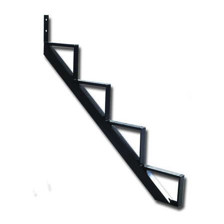 PYLEX Stair Riser, 37-1/2 in L, 36-1/4 in W, Aluminum, Black, Baked Powder-Coated 14054